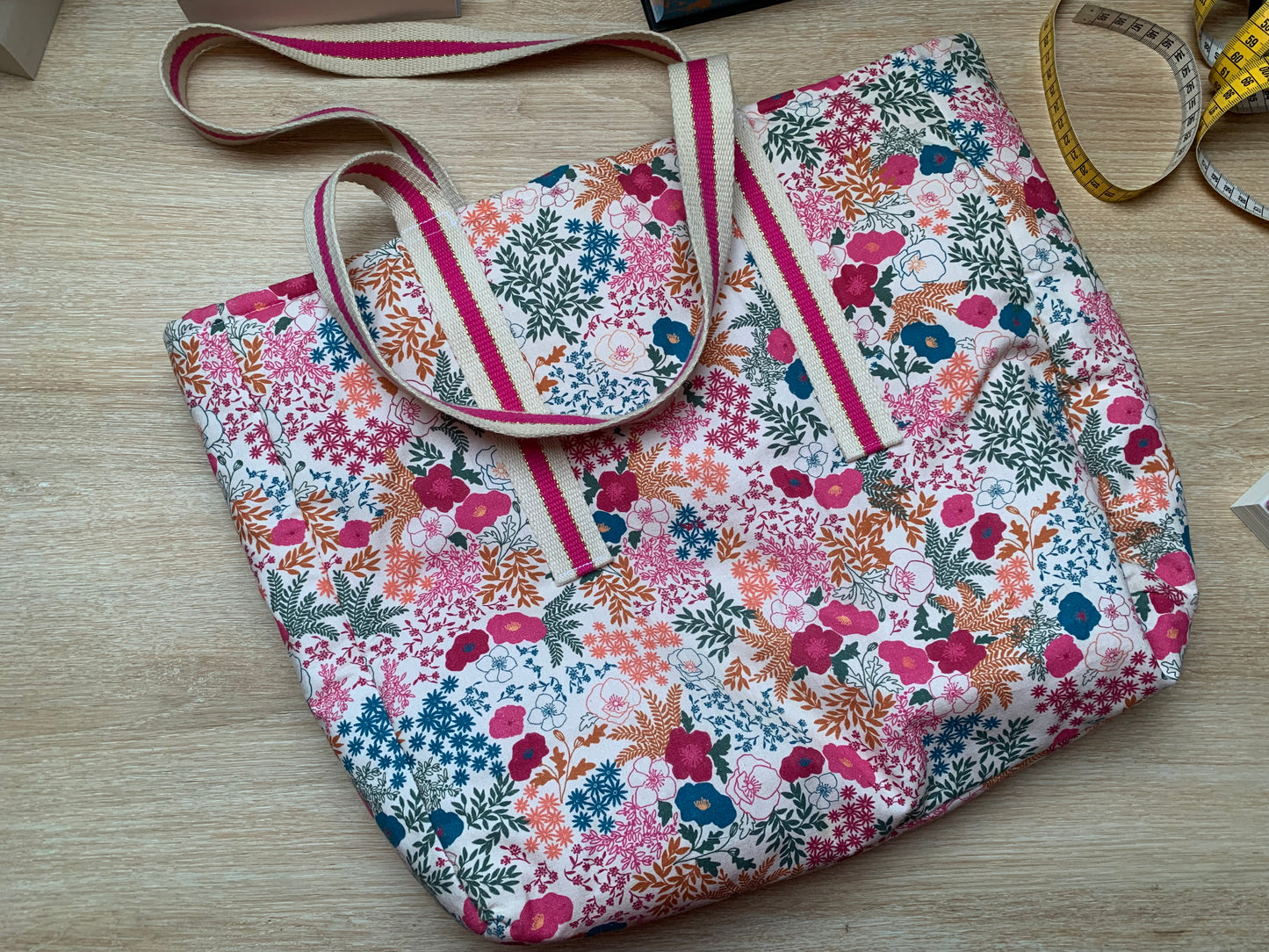 *Déstockage* - Sac Cabas avec poches - Floral