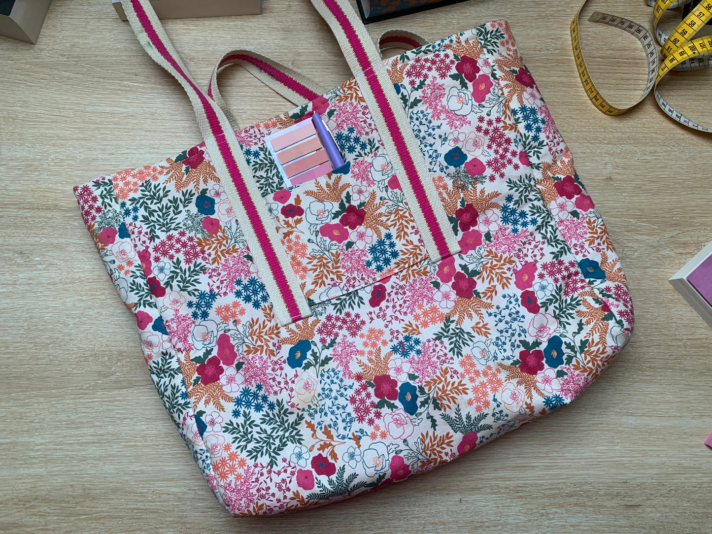 *Déstockage* - Sac Cabas avec poches - Floral